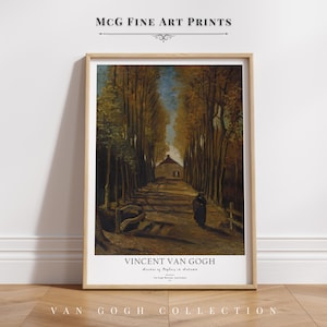 Pappel Allee im Herbst Kunst Druck Kunst Gemälde Poster Herbst Kunst Poster Herbst Geschenk #1020