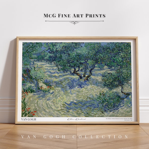 Olive Orchard Van Gogh Gallery Wall Art Poster Print Vintage Landscape Oil Painting Aesthetic Living Room Rustic Nature Home Decor|PWA#583