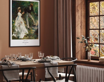 La Promenade Renoir Gallery Wall Art Print Vintage Couple Oil