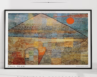 Ad Parnassum Paul Klee Print Modern Minimalist Gallery Wall Art Poster Boho Abstract Mid Century Aesthetic Living Room Home Decor|PWA#566