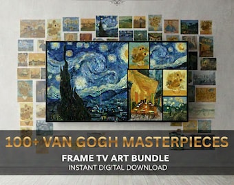 100+ Van Gogh Frame TV Art Bundle Samsung 4K Resolution Collection Instant Digital Download Gallery Wall Set World Famous Paintings #FTVART1