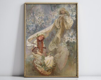 アルフォンス・ミュシャ ユリの聖母 アールヌーボー ジクレー アート