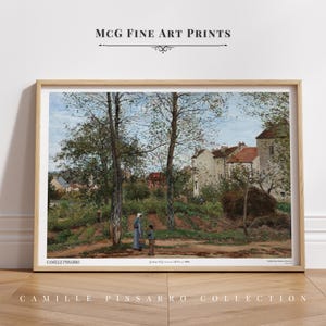 Impresión artística de pared con paisaje de Louveciennes, pintura al óleo vintage de la campiña francesa, póster de otoño, decoración estética para sala de estar n.° 128