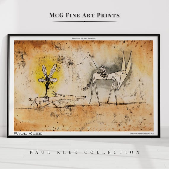 Tricks of the Animals Paul Klee Gallery Wall Art Print Mid Century