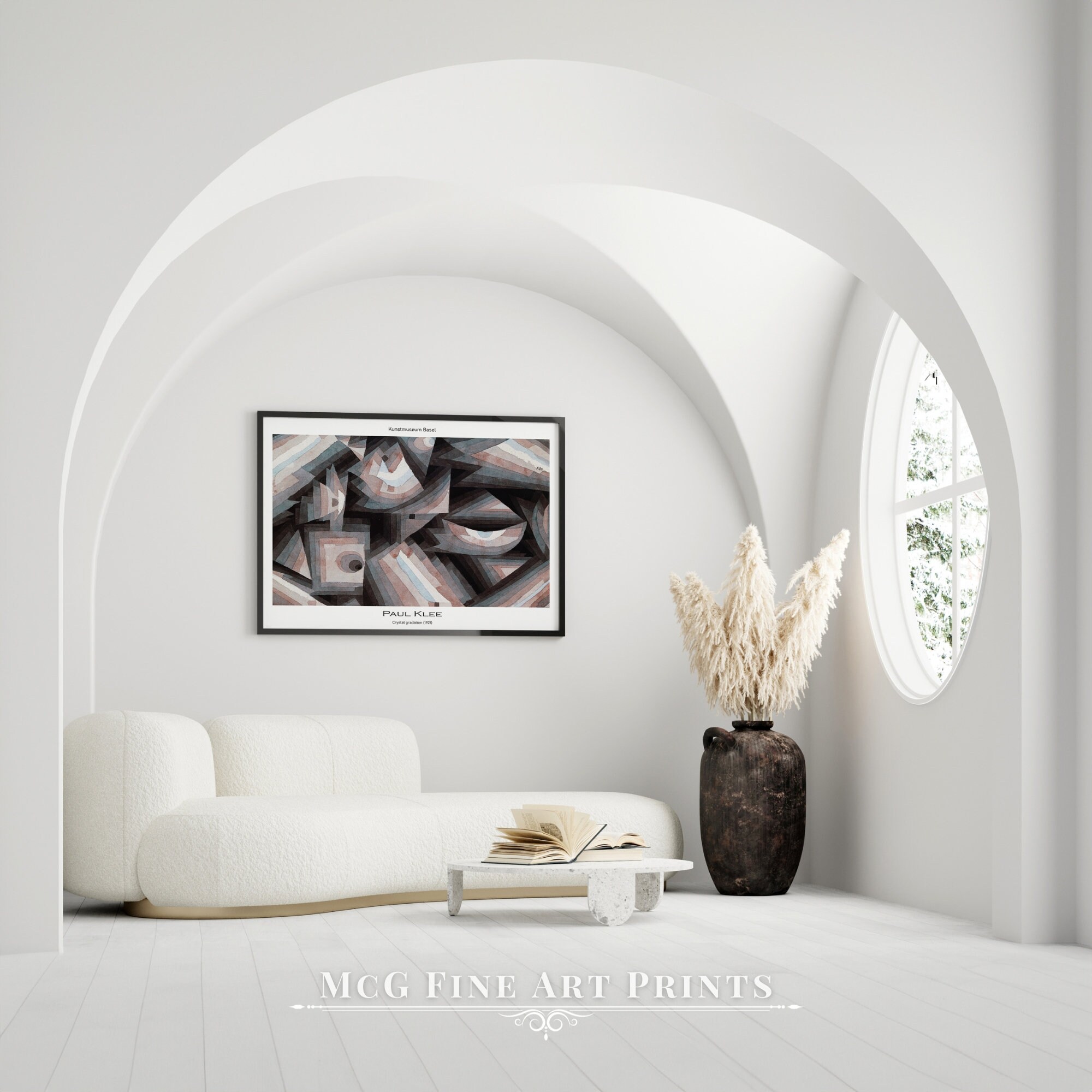 クリスタルグラデーション ポール クレー プリント モダン ミニマ