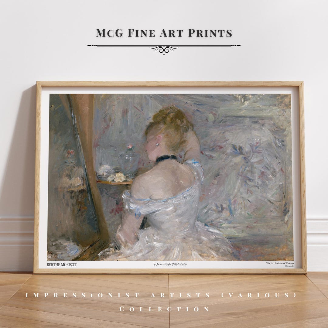 Woman at Her Toilette Gallery Wall Art Print Vintage Make up Dress Mid ...