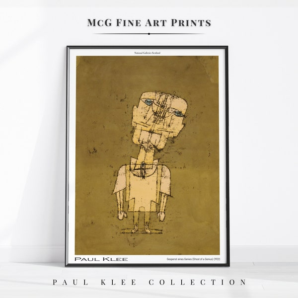 Gespenst eines Genies Paul Klee Print Modern Minimalist Gallery Wall Art Poster Boho Abstract Painting Mid Century Living Room Decor|PWA#430