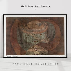 Póster de arte de pared de galería minimalista moderno con impresión de Paul Klee en movimiento alrededor de un niño, estética abstracta de mediados de siglo, decoración del hogar para sala de estar n.° 1217