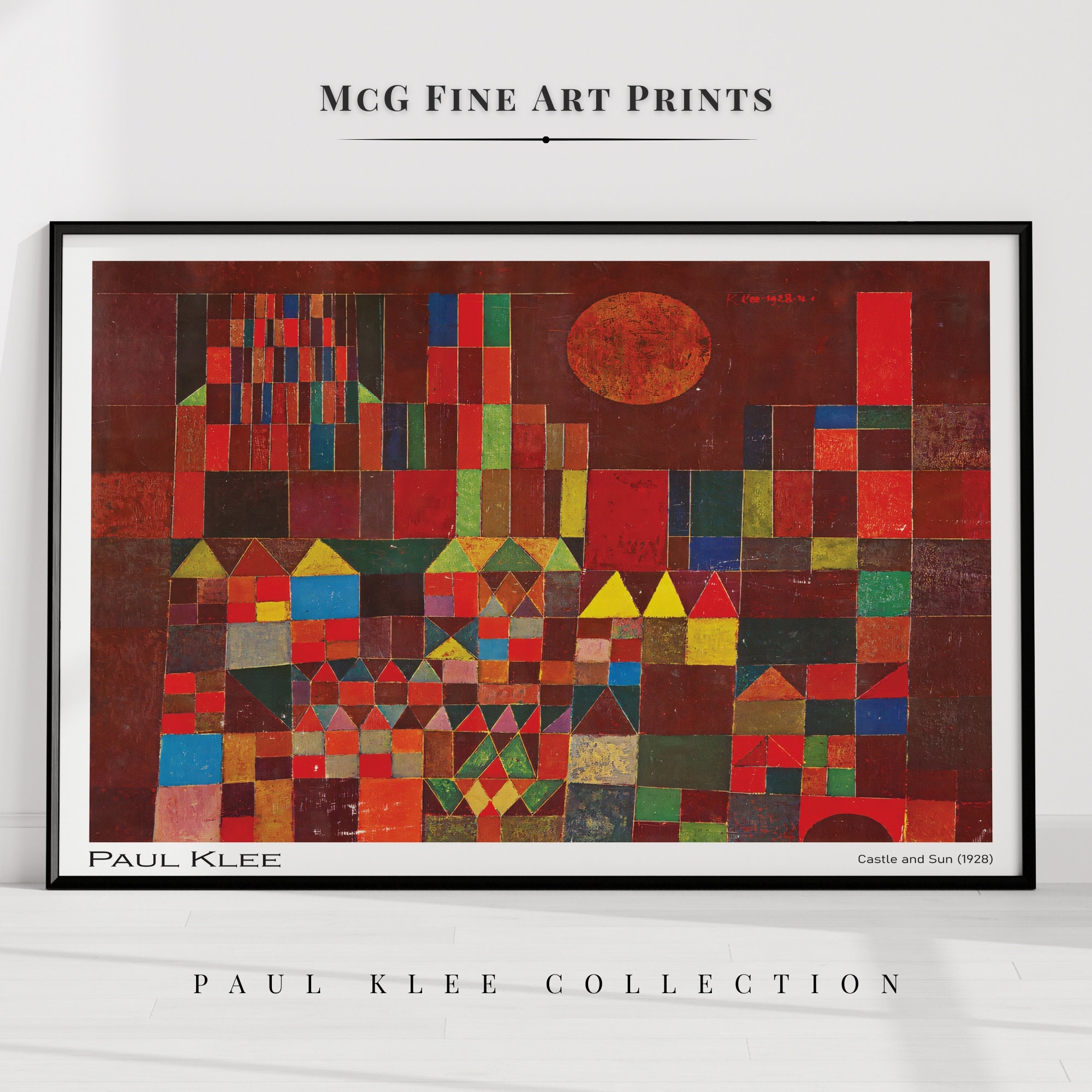 Castle and Sun Paul Klee Print Modern Minimalist Gallery Wall Art