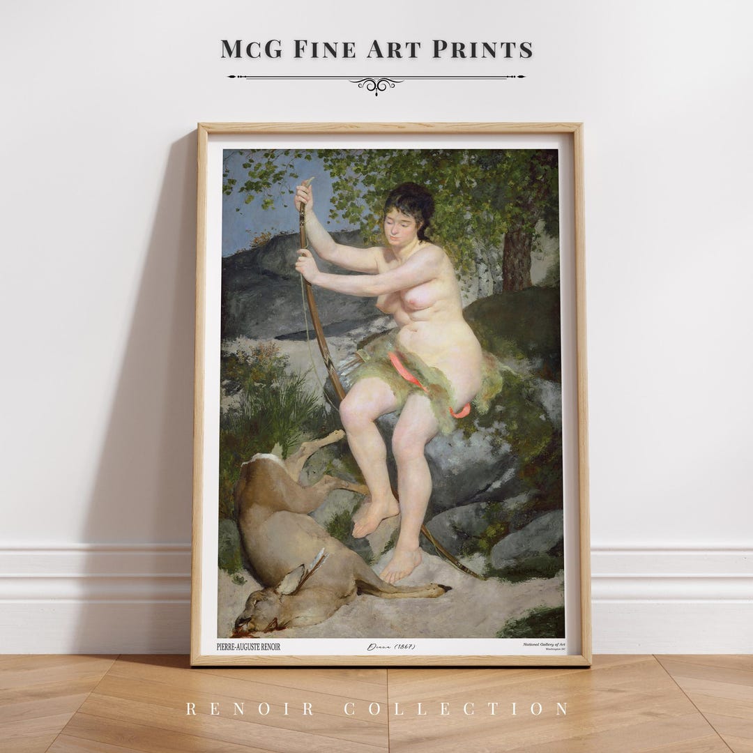 Diana Gallery Wall Art Print Vintage Roman Greek Goddess Oil Painting 