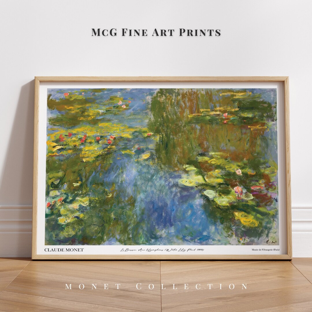Monet Water Lily Pond Art Print Vintage Floral Gallery Wall Decor ...