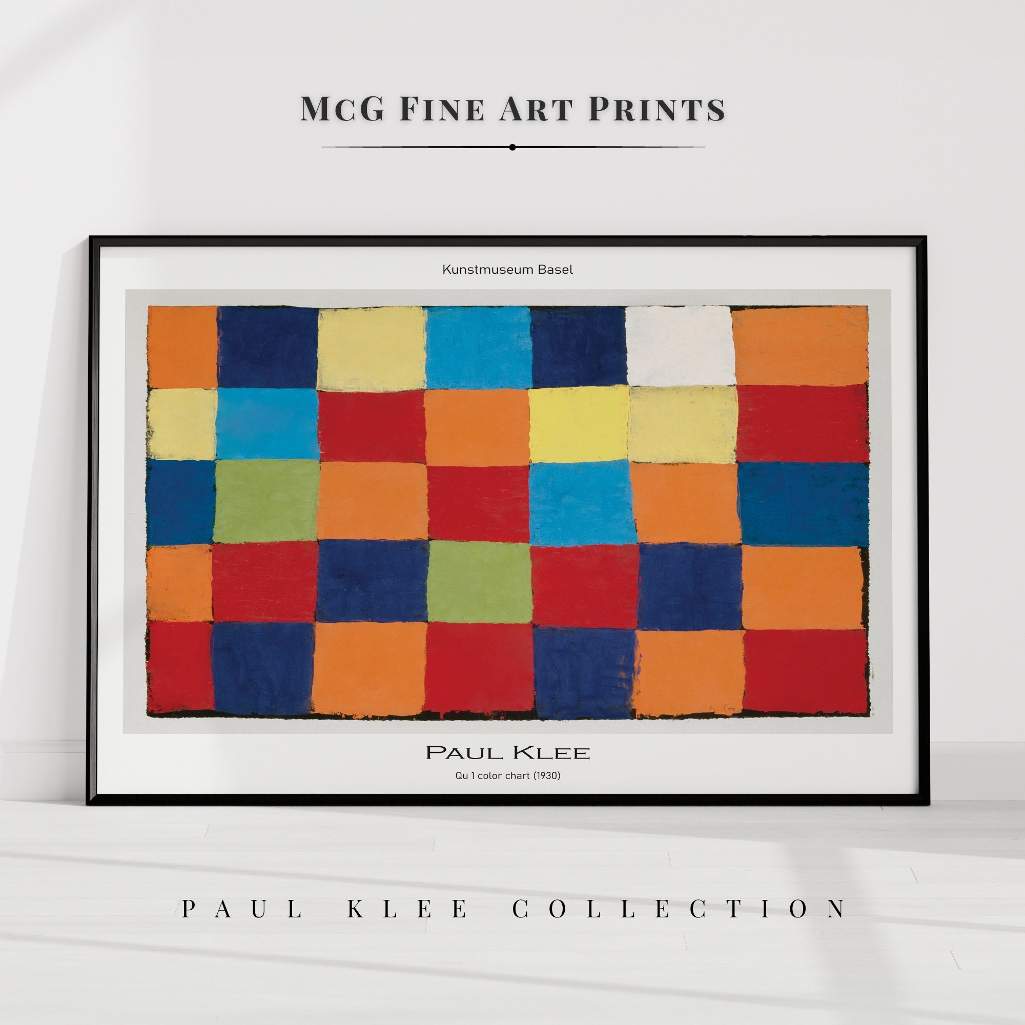 Qu 1 Color Chart Paul Klee Print Modern Minimalist Gallery Wall