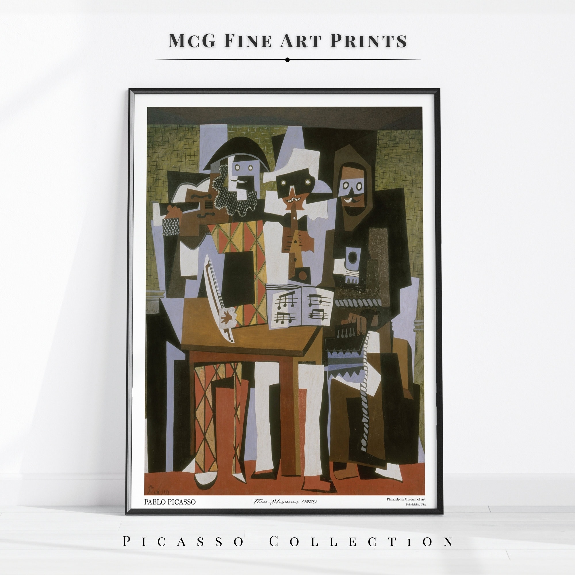 Pablo Picasso Three Musicians ポスター MoMA Picasso: Three Musicians Print – MoMA Design Store