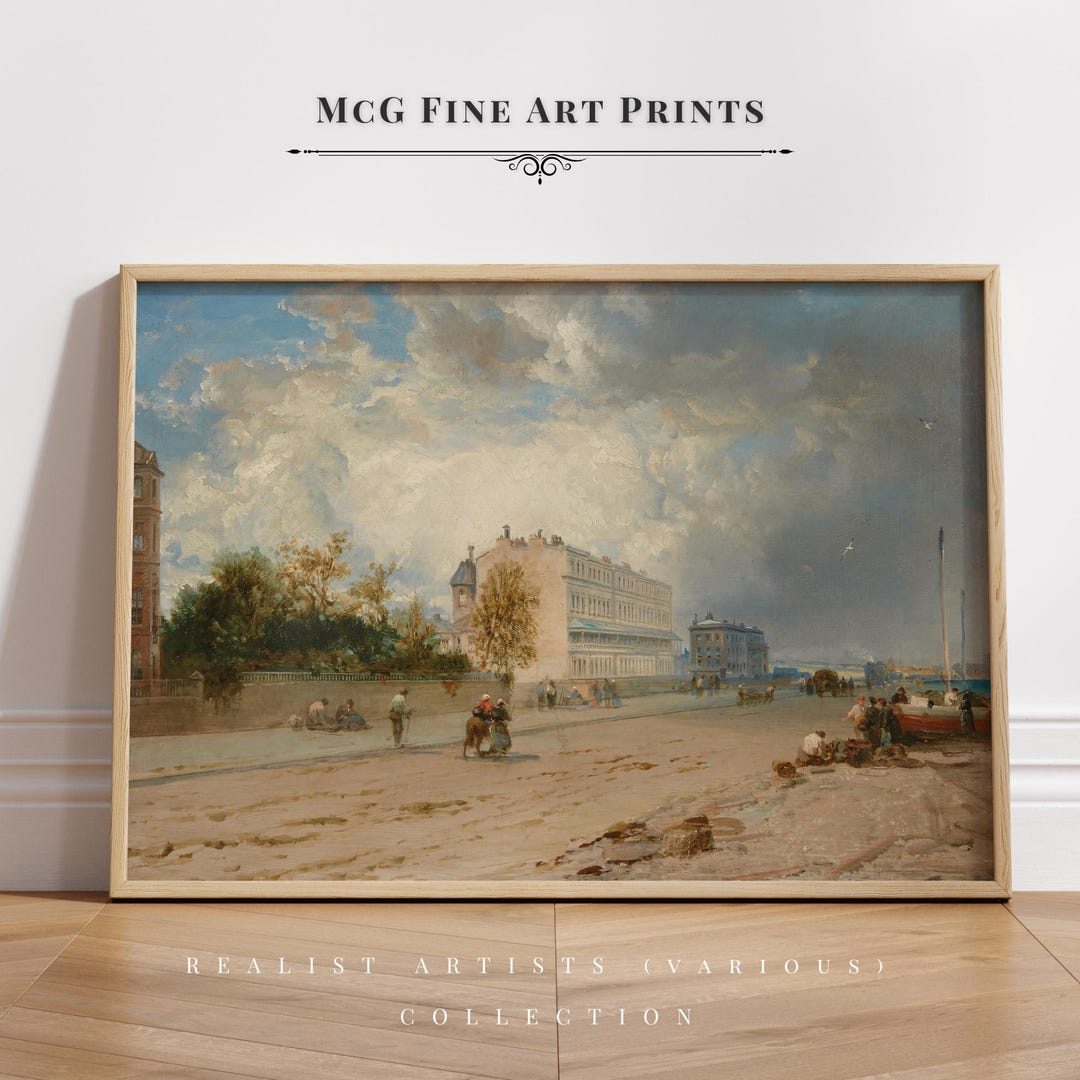 A View of Worthing Sussex Gallery Wall Art Print Vintage Coastal Cityscape Oil Painting Seaside Town Poster Aesthetic Living Room Decor1885 - Etsy Japan