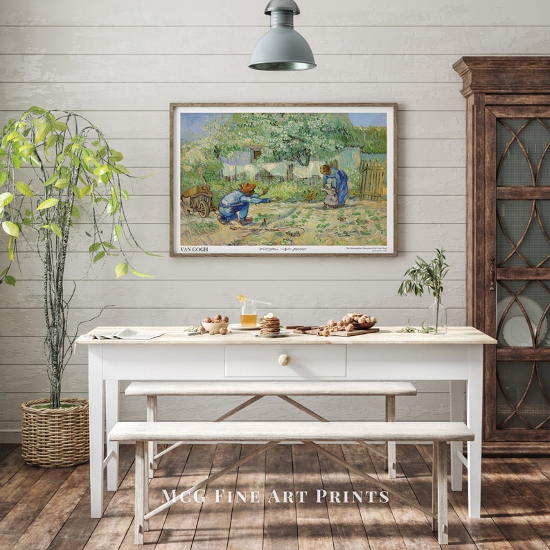 First Steps Van Gogh Gallery Wall Art Poster Print Vintage Green Landscape Oil Painting Aesthetic Living Room Rustic Nature Home DecorPA585 Bild 7