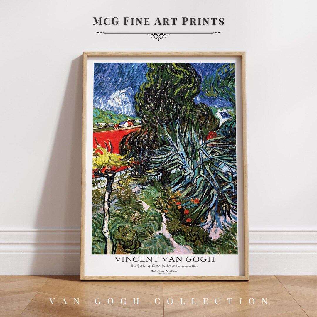 The Garden of Doctor Gachet at Auvers Van Gogh Wall Art Print Vintage Landscape Oil Painting Poster Aesthetic Living Room Decor2014 - Etsy Japan