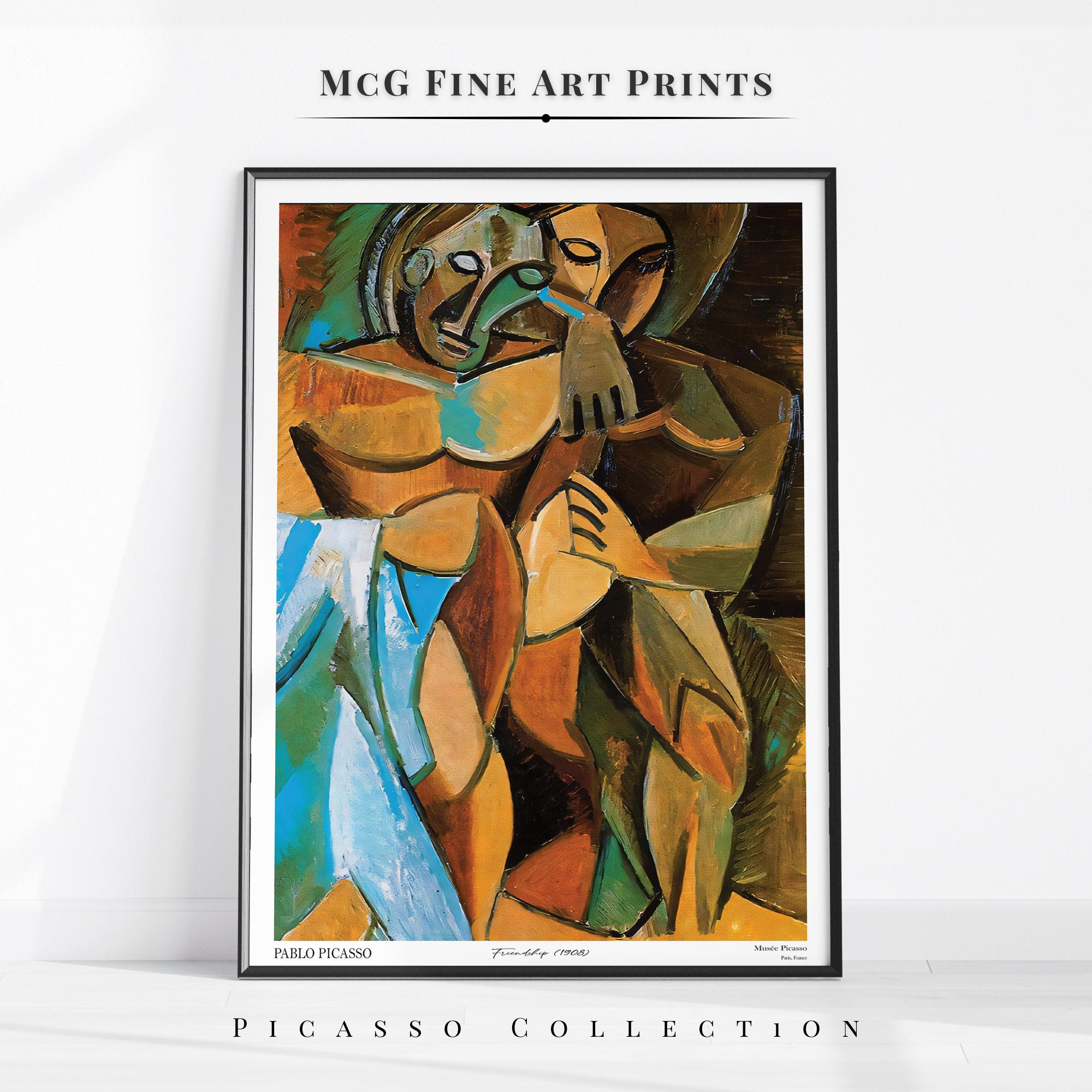 Friendship Picasso Gallery Wall Art Print Mid Century Modern Oil