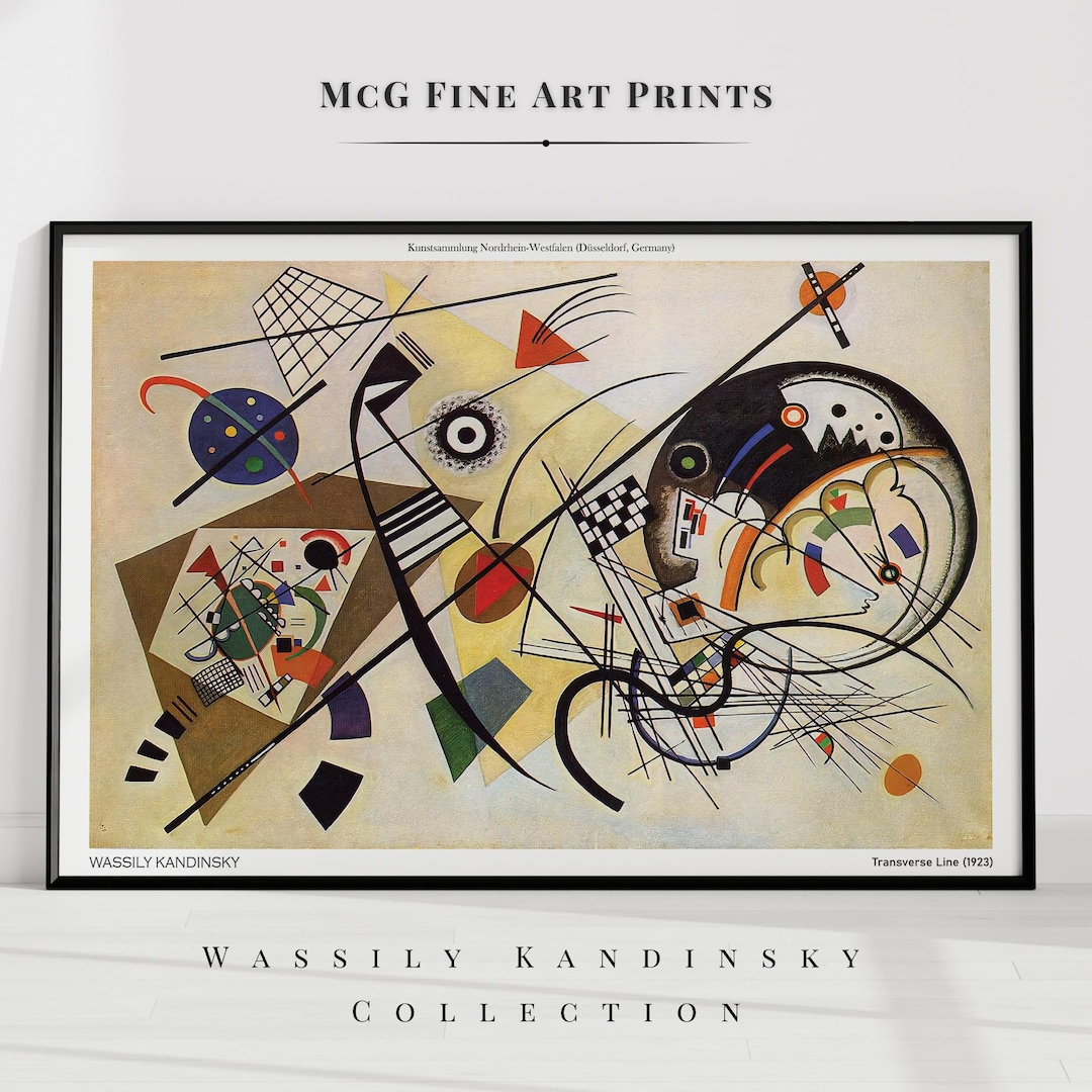 Transverse Line Kandinsky Wall Art Print Mid Century Modern