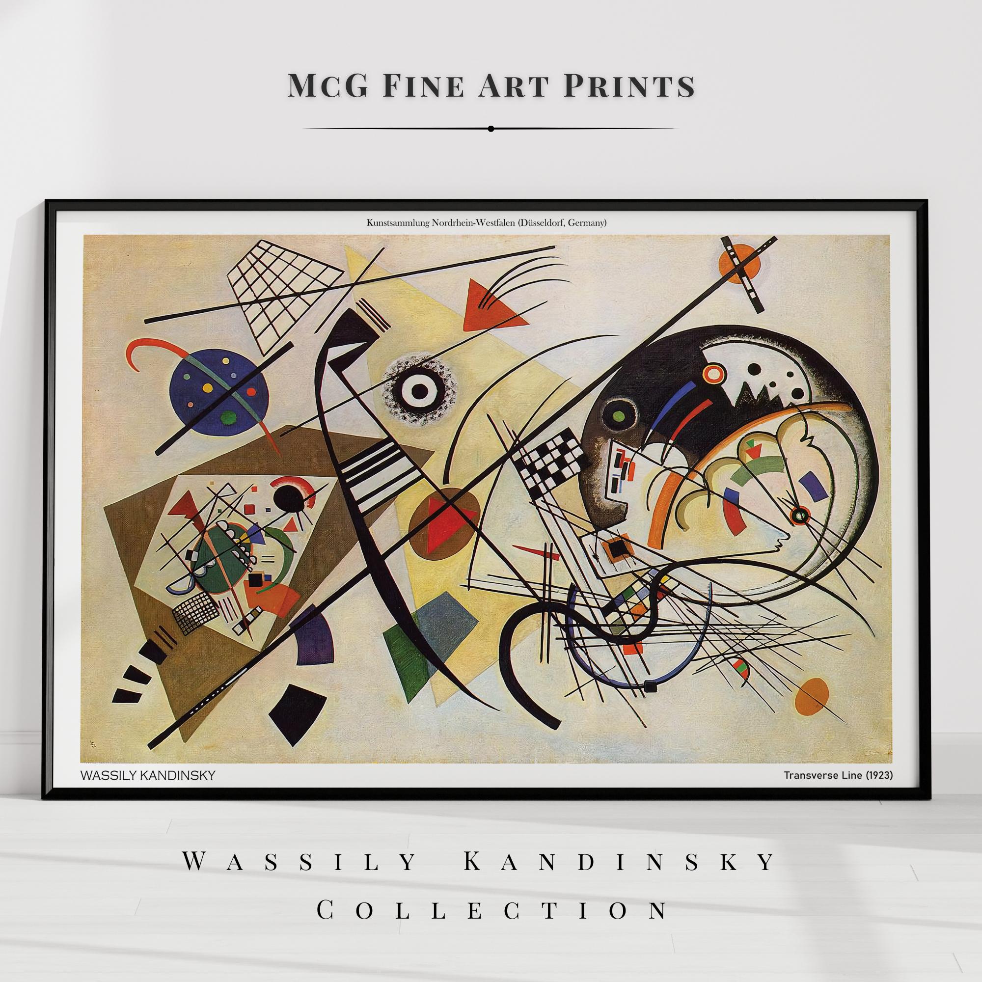 Transverse Line Kandinsky Wall Art Print Mid Century Modern