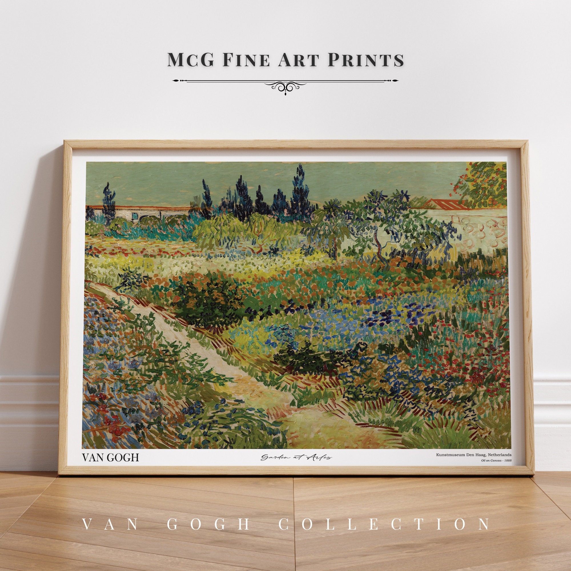 Garden at Arles Van Gogh Gallery Wall Art Poster Print Vintage