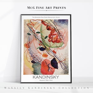 Aquarell Kandinsky Stampa Mid Century Moderno E Minimalista Galleria Wall Art Poster Pittura Astratta Soggiorno Estetico Home Decor/PWA#055