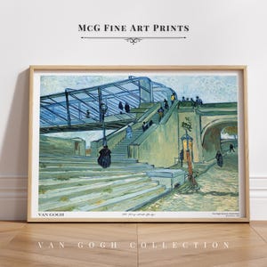 De Trinquetaillebrug Van Gogh Gallery Wall Art Print Vintage Frans stadsgezicht olieverfschilderij poster esthetische woonkamer interieur #2072