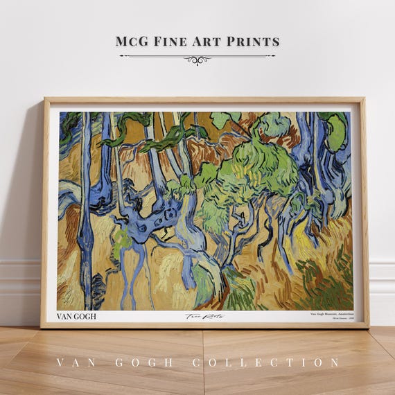 Tree Roots Van Gogh Gallery Wall Art Print Vintage Landscape Oil