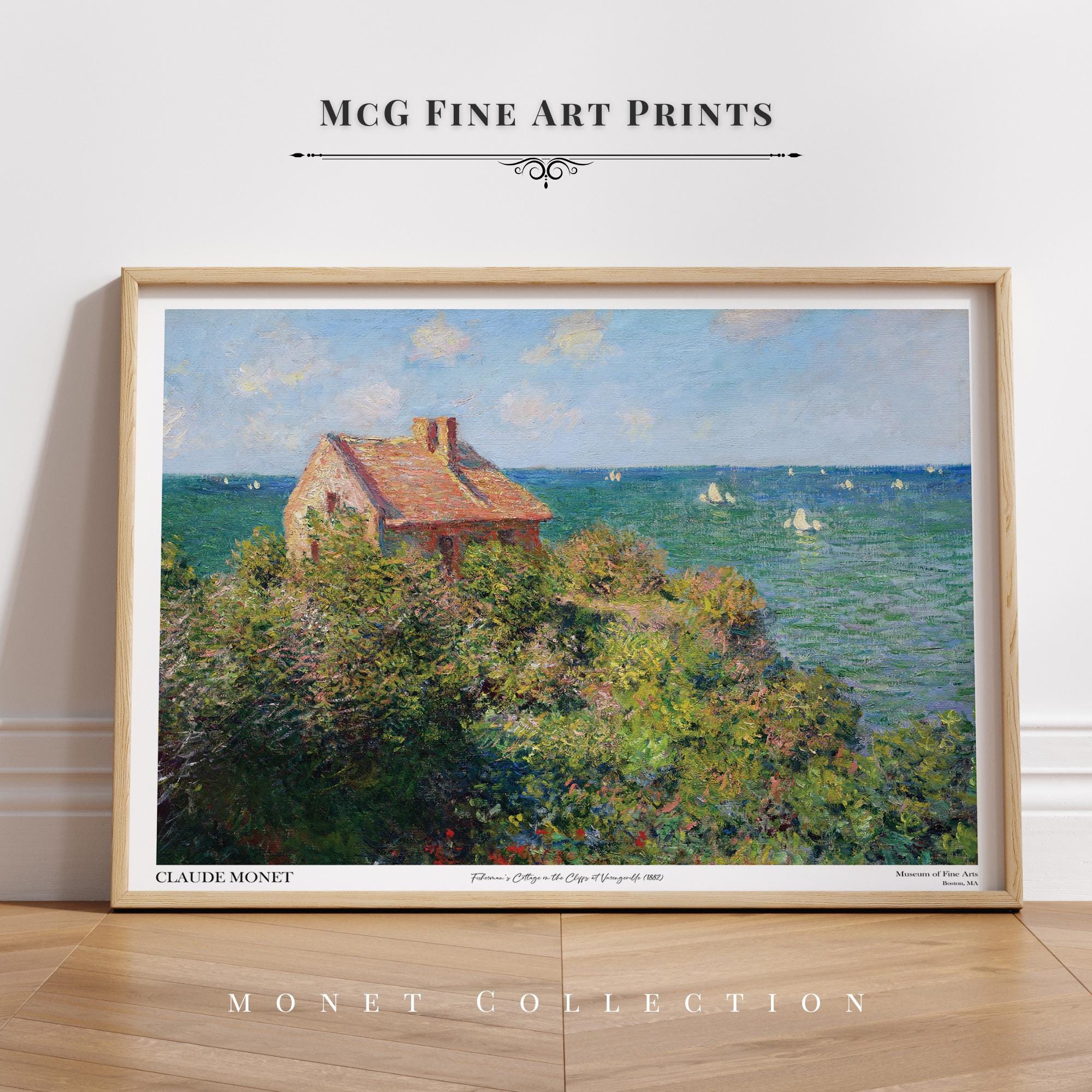 Fishermans Cottage on the Cliffs at Varengeville Gallery Wall Art