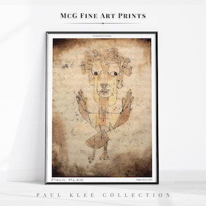 Angelus Novus Paul Klee Print Modern Minimalist Gallery Wall Art Abstract Christian Oil Painting Poster Aesthetic Living Room Decor|PWA#673