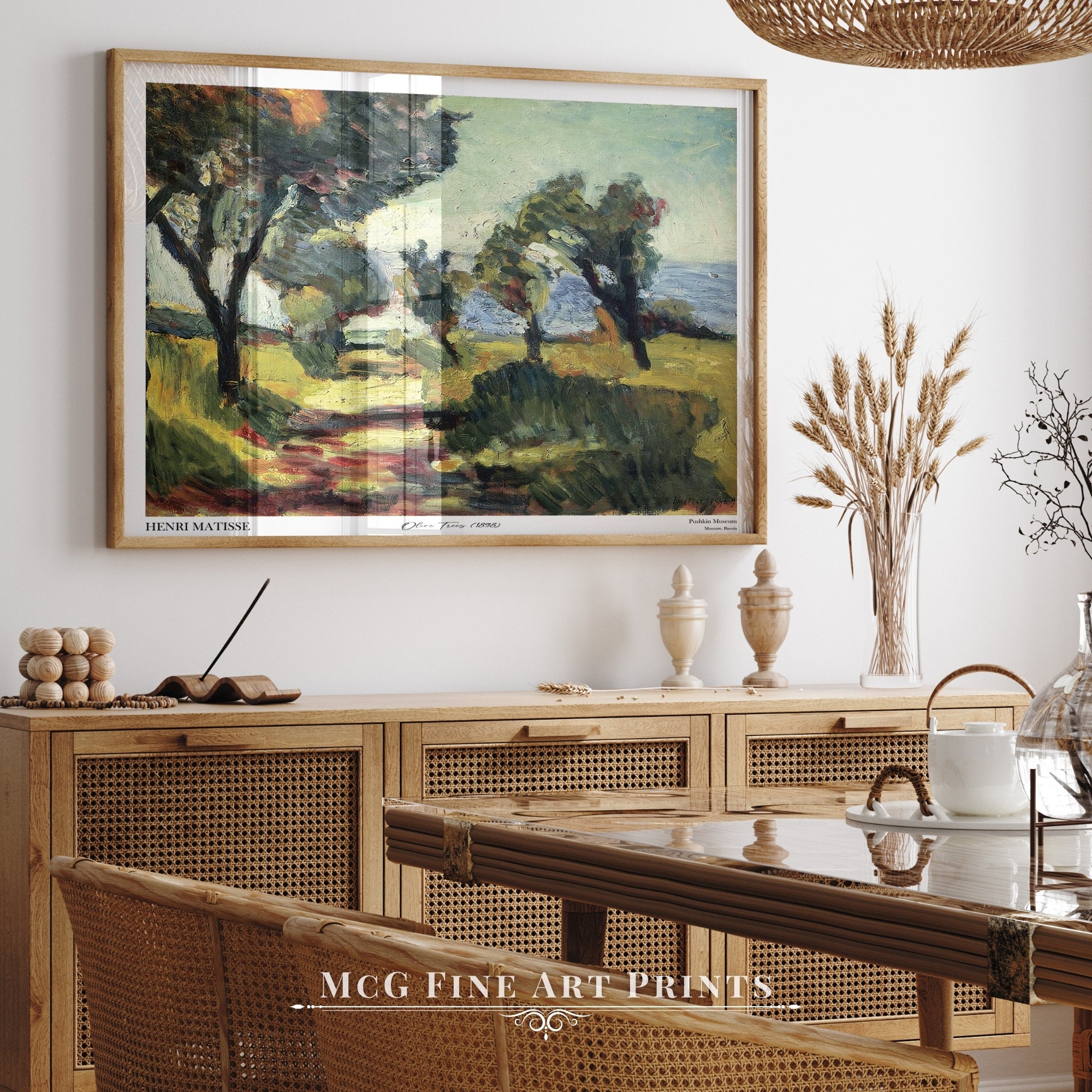 Olive Trees Matisse Gallery Wall Art Print Vintage Nature Oil
