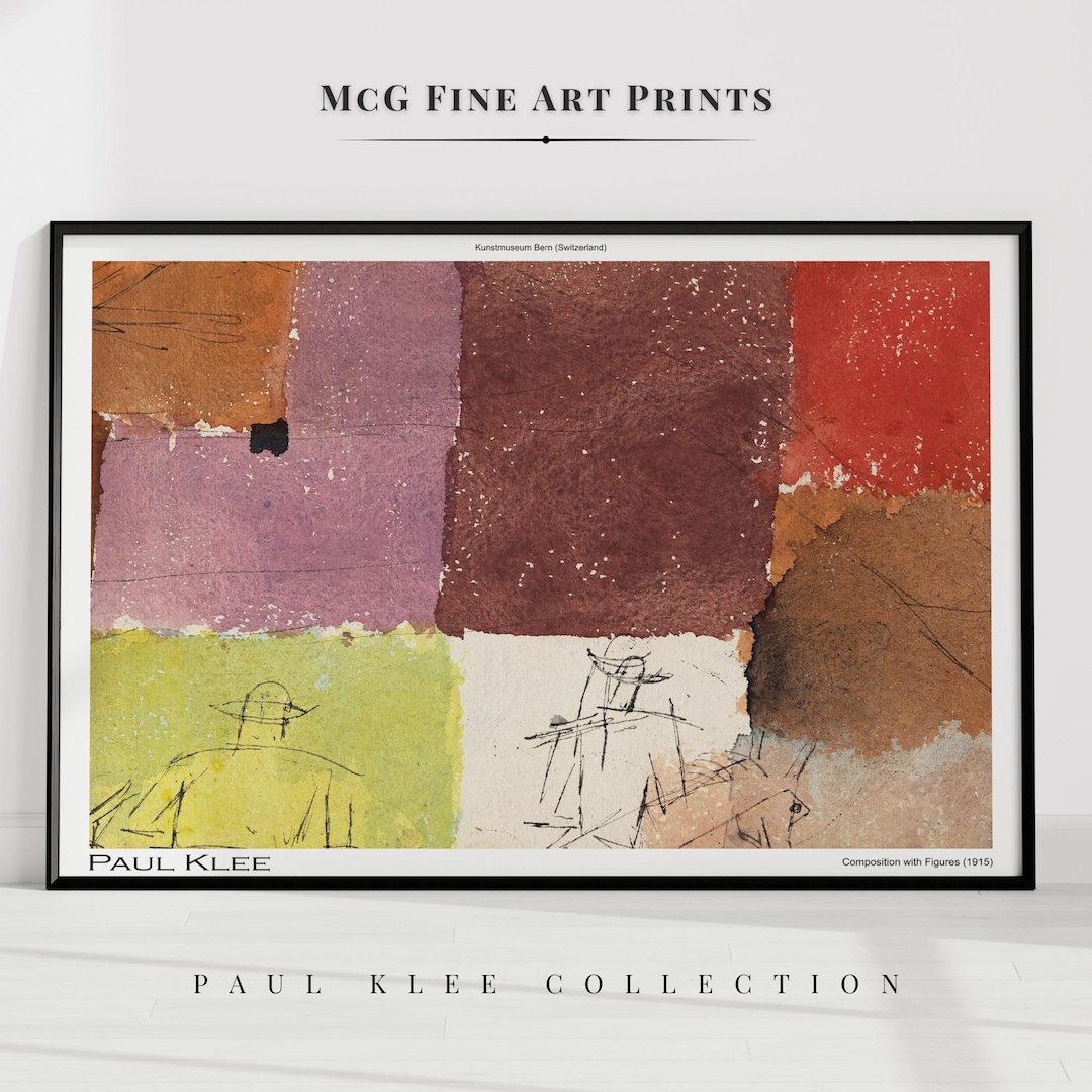 Composition With Figures Paul Klee Print Modern Minimalist Gallery