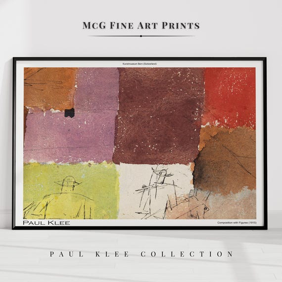 Composition With Figures Paul Klee Print Modern Minimalist Gallery
