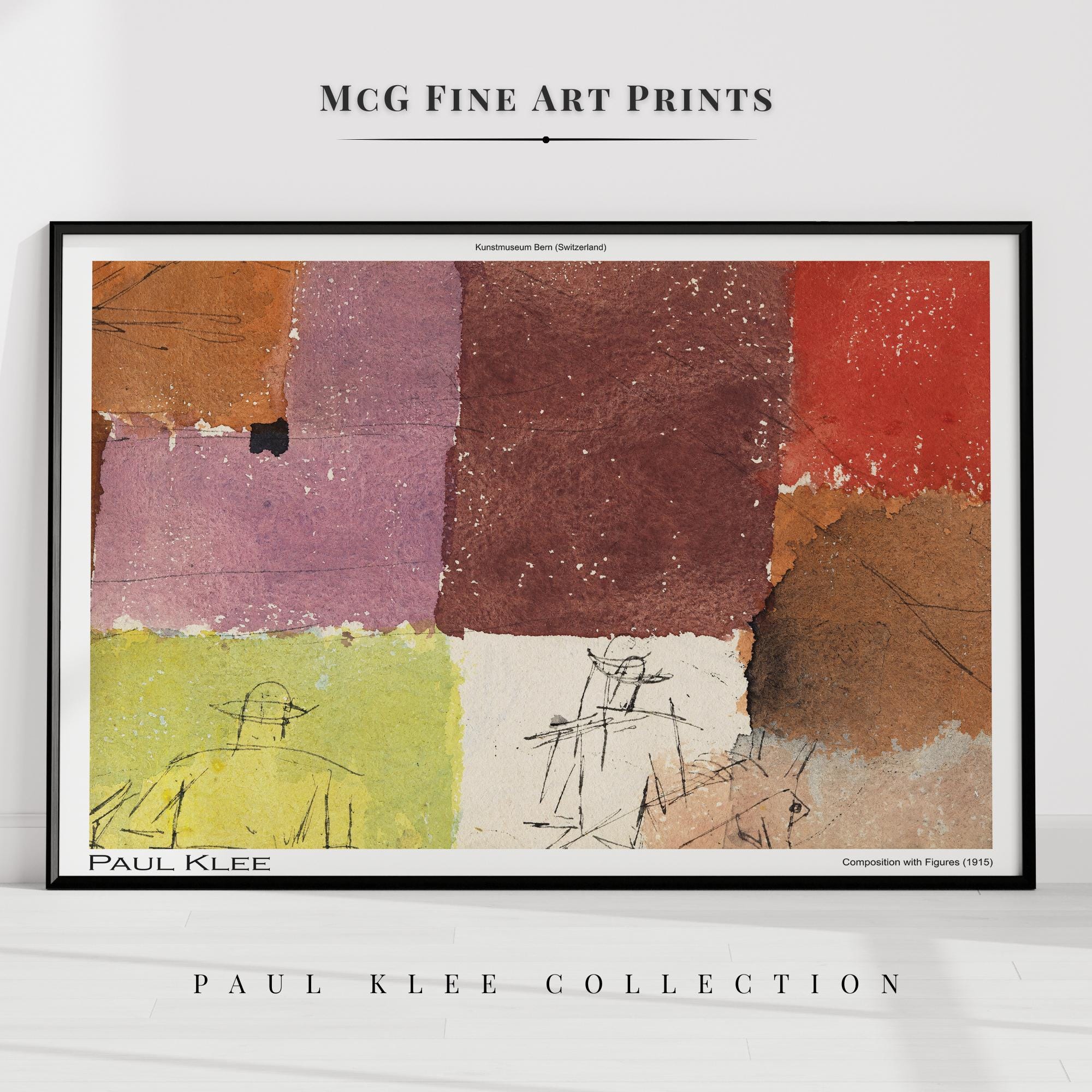 Composition With Figures Paul Klee Print Modern Minimalist Gallery