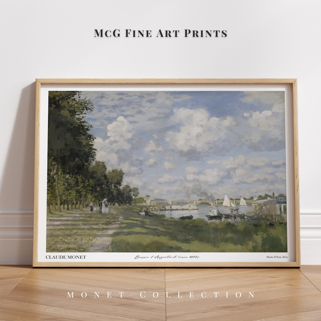 mz ポスター A3 (A4も可) 絵画風景 夢のような花の花束 花 芸術的な庭 壁アート 芸術的な風景 壁 アルジャントゥイユの水盤 モネ ギャラリー ウォールアートプリント