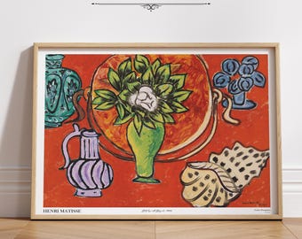 マグノリアのある静物画 マティス ウォールアート フラワープリント