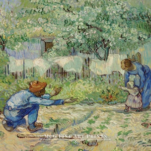 First Steps Van Gogh Gallery Wall Art Poster Print Vintage Green Landscape Oil Painting Aesthetic Living Room Rustic Nature Home DecorPA585 Bild 2