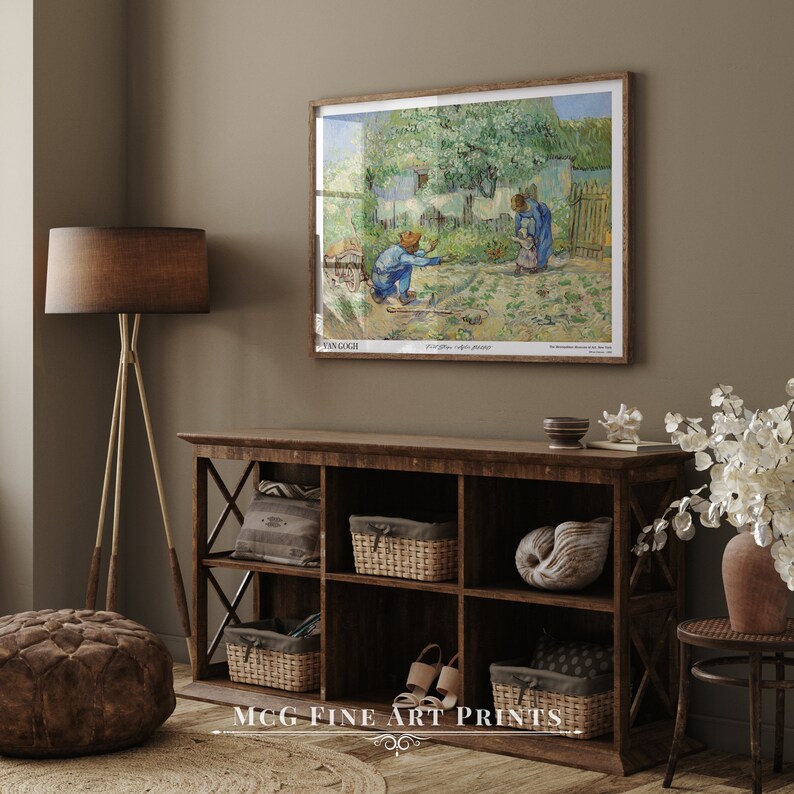 First Steps Van Gogh Gallery Wall Art Poster Print Vintage Green Landscape Oil Painting Aesthetic Living Room Rustic Nature Home DecorPA585 Bild 4