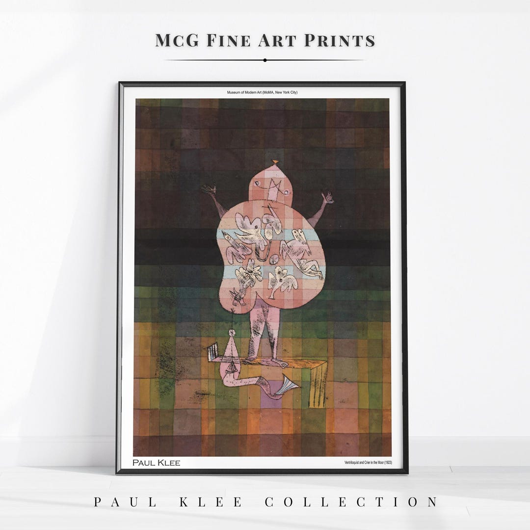 Ventriloquist and Crier in the Moor Paul Klee Print Gallery Wall Art Mid Century Modern Minimalist Abstract Aesthetic Living Room Decor1687 - Etsy UK