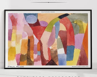 Movement of Vaulted Chambers Paul Klee Print Modern Minimalist Gallery Wall Art Poster Abstract Bauhaus Aesthetic Living Room Decor#1222