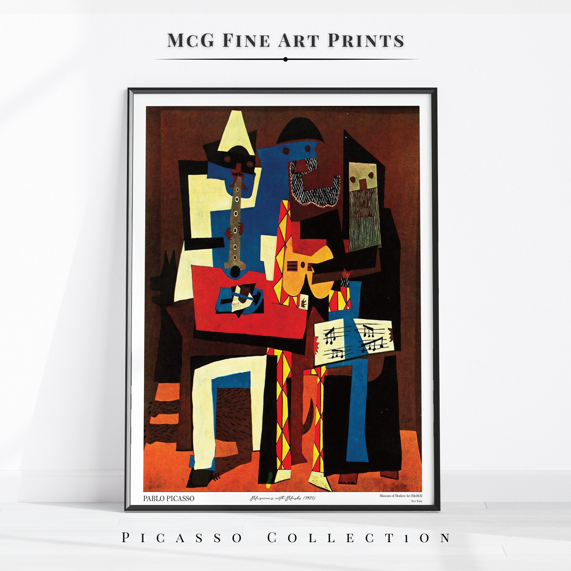 Pablo Picasso Three Musicians ポスター MoMA(Picasso's Pablo Picasso Three Musicians ポスター MoMA(Picasso's