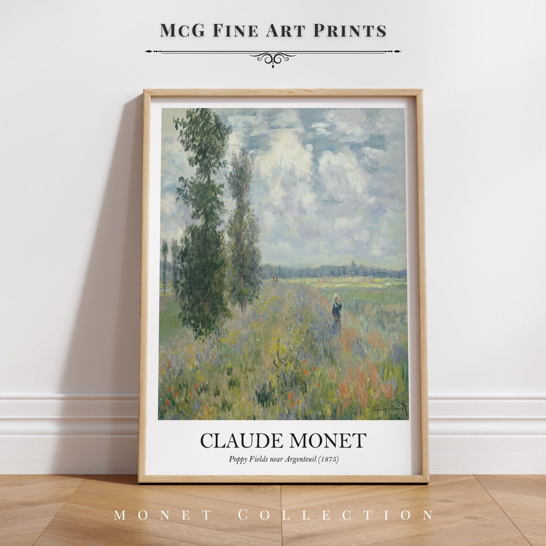 Poppy Fields Near Argenteuil Monet Gallery Wall Art Poster Print ...