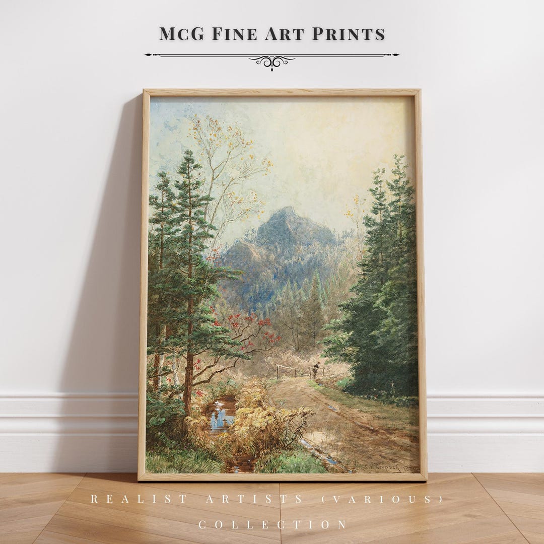 Greenwood Notch New Jersey Gallery Wall Art Print Vintage Aesthetic Landscape Oil Painting Mountain Forest Poster Living Room Decor#1637 - Etsy Japan