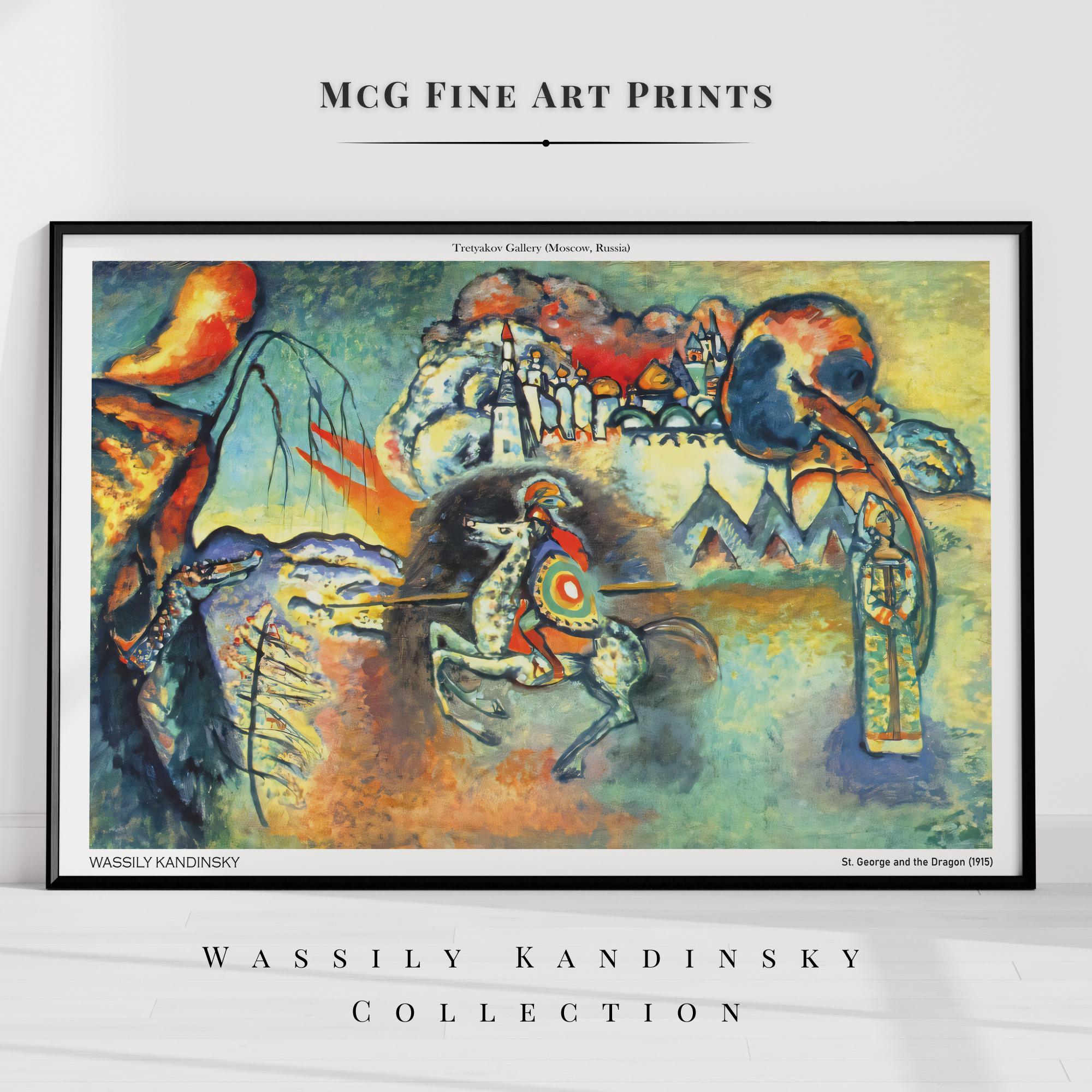 Kandinsky Saint George Dragon Art Print Abstract Modernist Wall