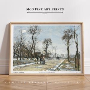 Road to Versailles at Louveciennes Gallery Wall Art Print Vintage Winter Landscape French Townscape Poster Aesthetic Living Room Decor#2335