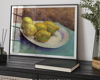 Gogh、STILL LIFE、海外版超希少レゾネ、新品額付 Still Life With Lemons on a Plate Van Gogh Gallery Wall Art Food