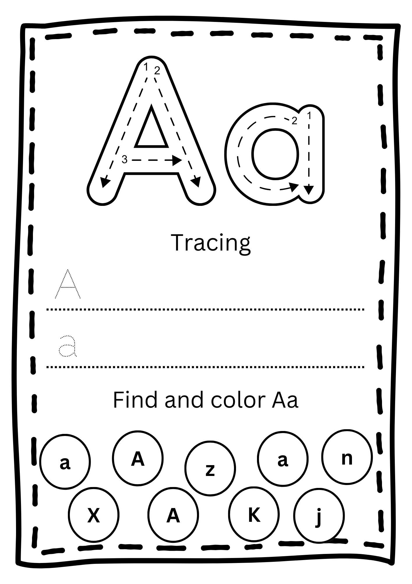 Alphabet Worksheets Printable Tracing Find and Color Homeschool Teacher