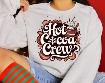Hot Cocoa Crew SVG, hot chocolate svg, hot cocoa svg, hot chocolate png, hot cocoa png, trendy Christmas svg png