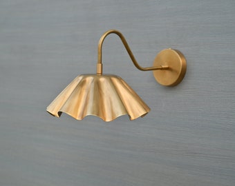 Handmade Brass Wall Sconce - Industrial Adjustable Lighting