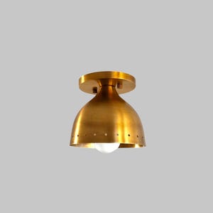 Handcrafted Raw Brass Sputnik Ceiling Light - Single Light