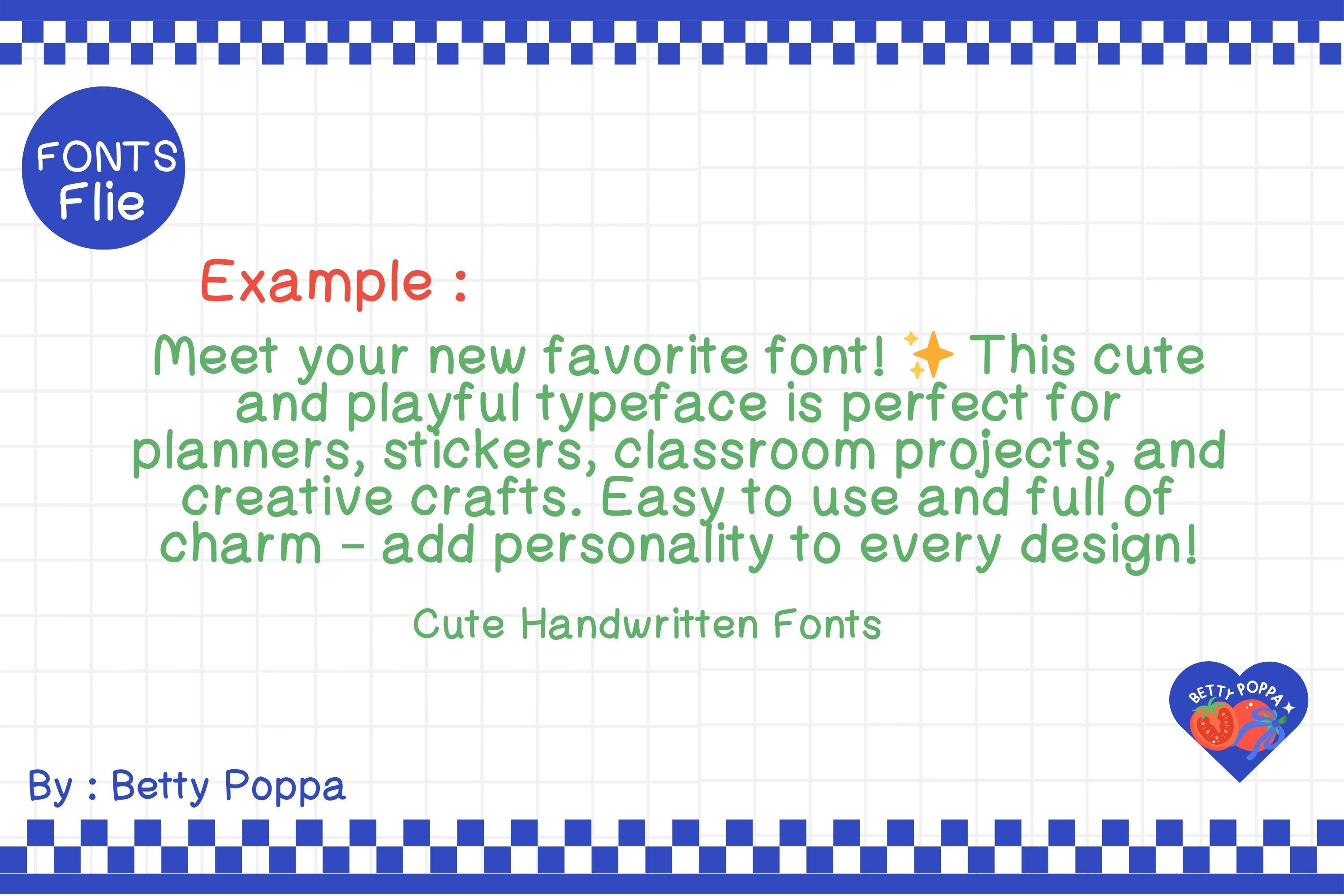 Mimi Script Font | Cute Handwritten Font for Kids Projects, Classroom ...